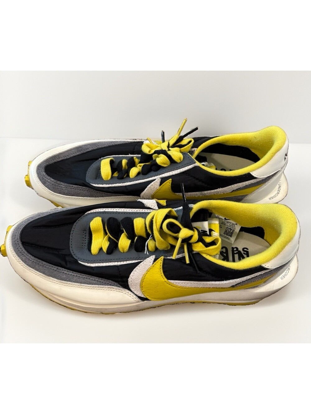 Nike Sacai x Undercover x LD Waffle Shoes Size 11M Black Bright Citron